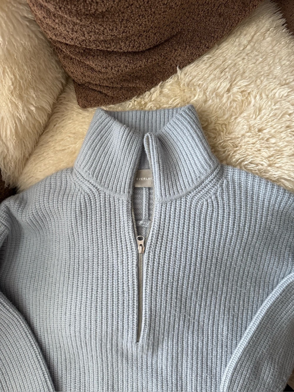 Everlane THE HALF-ZIP SWEATER IN LUXE MERINO - Picture 3 of 6